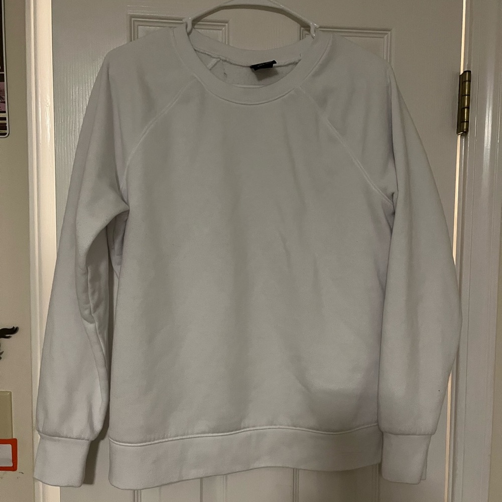 Plain white crewneck